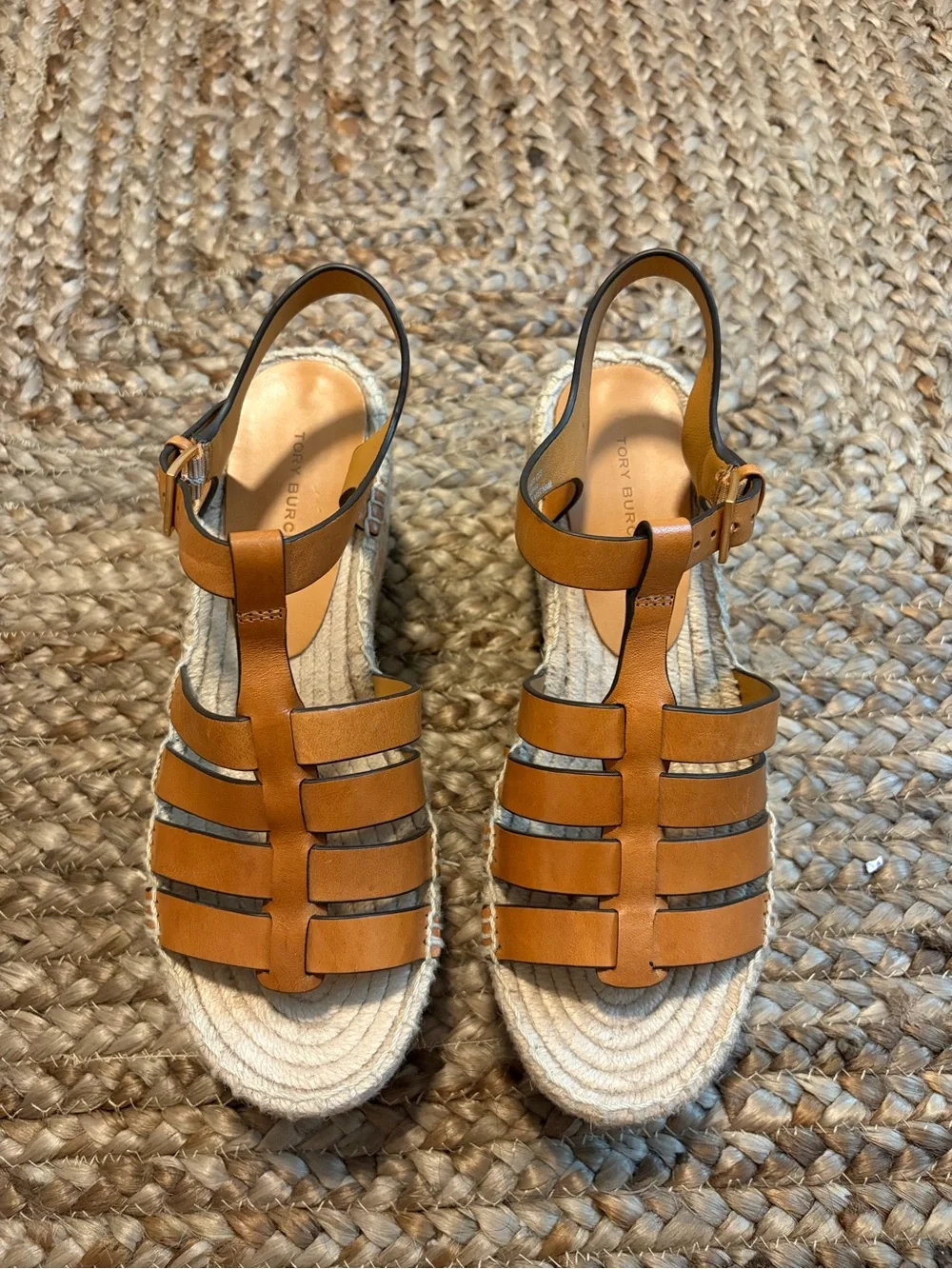 Tory Burch Fisherman Espadrille Wedge Sandals